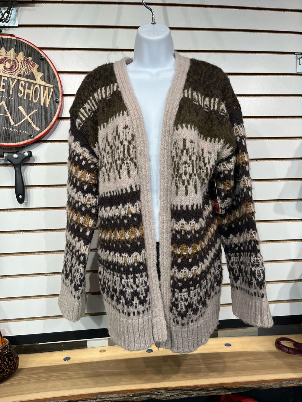 Mystree chunky knit cardigan oversized large - Picture 3 of 10